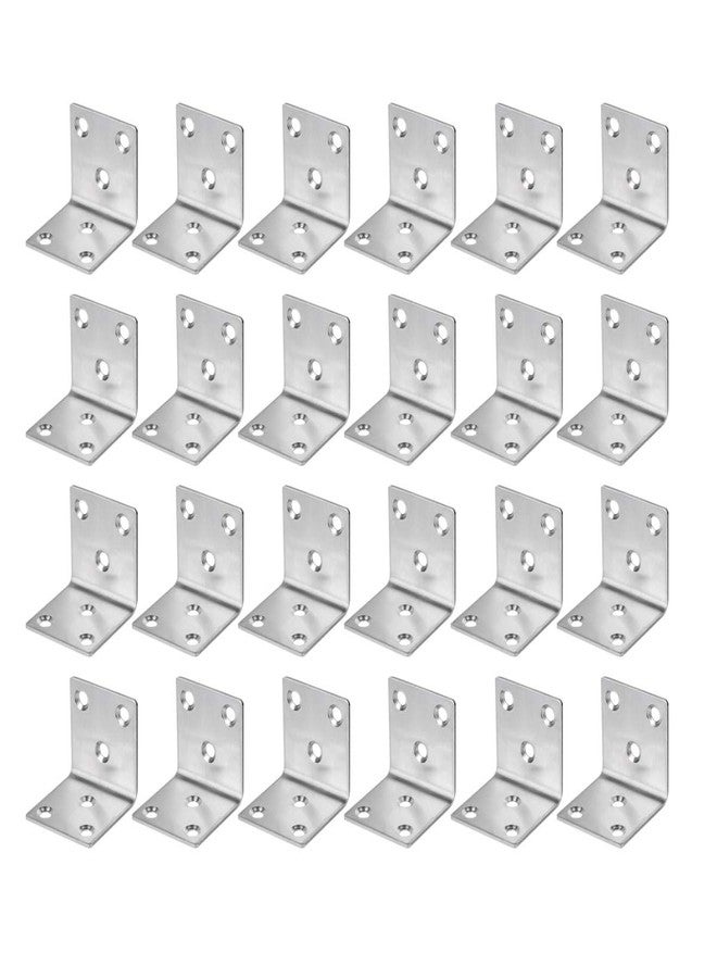 Saim Corner Brace L Shape Joint Right Angle Bracket Fastener Stainless Steel Heavy Duty Shelf with Screws 24 Pcs - Image 3